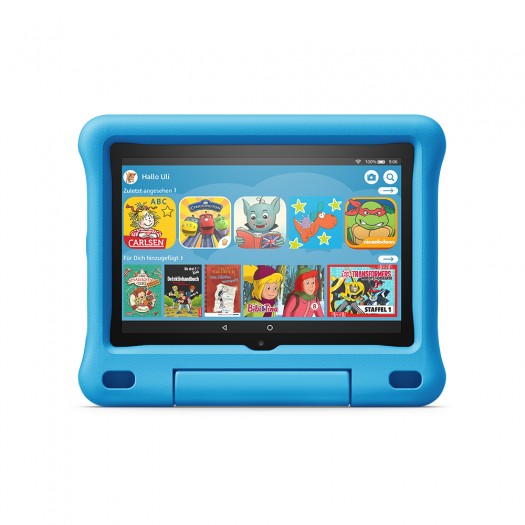 Das Fire HD 8 ist auch wieder in der Kids Edition zu haben, unter anderem mit einem robusten Schutzcover. (Bild: Amazon)